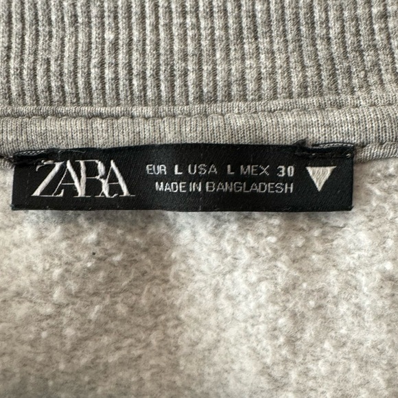 ZARA CROPPED CREW NECK SWEATSHIRT - Picture 5 of 8